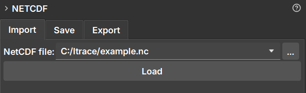 NetCDF Import Tab