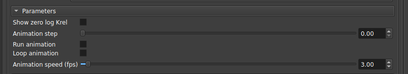 Parameter selection interface