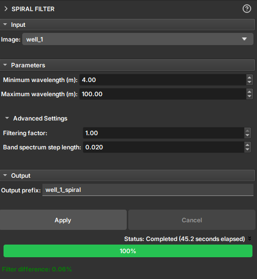 Spiral Filter Interface