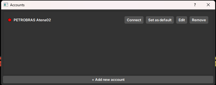 Accounts Screen